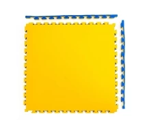 Будо-мат, 100 x 100 см, 40 мм, цвет сине-жёлтый