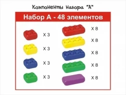 Крупноблочный конструктор BIG BLOCK, Набор «А» (48 элементов), фото 2
