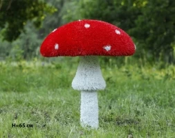 Топиари гриб Мухомор стройный, h=45 см - газон Eco, фото 4
