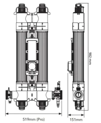 Ультрафиолетовая установка Elecro Quantum QP-130 с дозирующим насосом, фото 4