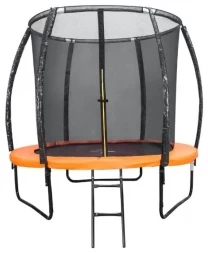 Батут DFC KENGOO II 10ft внутр.сетка, лестница, оранж/черн (305см), фото 1