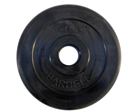 Диск обрезиненный BARBELL ATLET 15 кг / диаметр 51 мм, фото 1