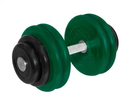 Гантель обрезиненная &quot;PROFIGYM&quot; с хромированной ручкой 28,5 кг, цветная ГНЦ -28,5 , фото 1
