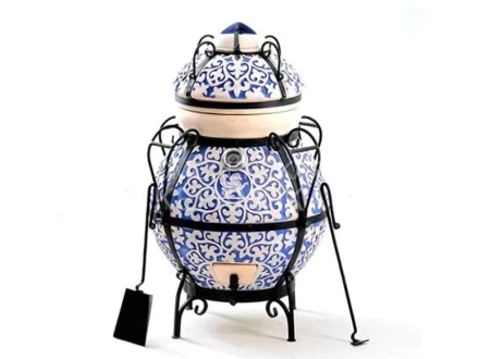 Тандыр керамический Венецианский купец Blue с откидной крышкой, фото 2