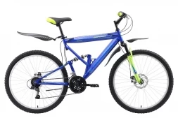 Велосипед Challenger Desperado Lux FS 26 D синий/зелёный/голубой 18''