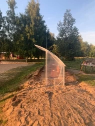 Скамейка для запасных игроков 10 м (на 20 человек, с навесом из поликарбоната) СТ-50, фото 4