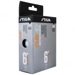 Мяч для наст. тенниса Stiga Cup  ABS, арт.1110-2510-06, диам.40+мм, пластик, упак. 6 шт, белый