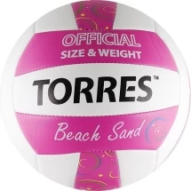 СЦ*Мяч вол. пляжн. &quot;TORRES Beach Sand Pink&quot; арт.V30085B, р.5, синт.кожа (ТПУ),маш.сш,бут.кам,роз