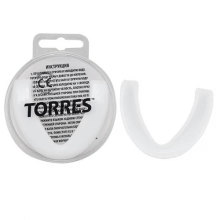 Капа боксерская &quot;TORRES&quot; арт. PRL1023WT, термопластичная, евростандарт CE approved, белый, фото 1