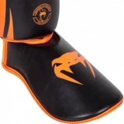 Щитки Venum Challenger - Neo Orange/Black, фото 2