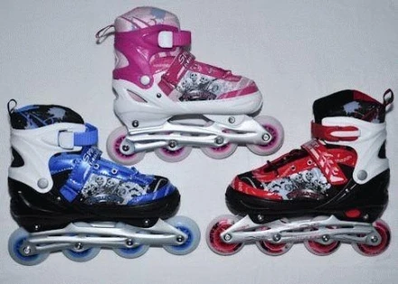 Коньки роликовые раздвижные, рама алюминий, колёса PU. арт 13085, фото 1