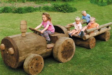 Трактор c телегой. Серия Ферма, фото 1