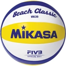Мяч вол. пляжн. &quot;MIKASA VXL30&quot;, р.5, синт.кожа (ТПУ), 10 пан, маш.сш., бут.кам, бел-син-жел