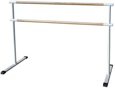 Станок  хореографический  ZSO напольный, двухрядный 2 м, перекладина D-40 мм Береза мобильный, фото 1