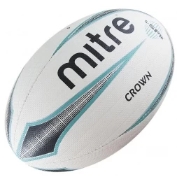 Мяч для регби матчевый &quot;MITRE Crown&quot;, р. 5, бело-черно-бирюзовый