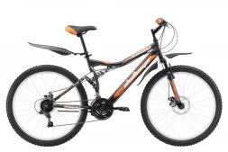 Велосипед Challenger Enduro Lux FS 26 D серо-оранжевый 18''