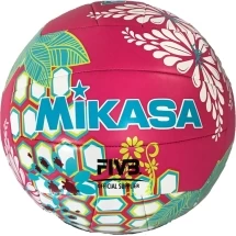 Мяч вол. пляжн. &quot;MIKASA VXS-HS 1&quot;,р.5,синт.кожа(ТПУ),лого ВФВ,18пан.,маш.сш, бут.кам,малин-гол-жел