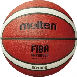 Мяч баск. &quot;MOLTEN B5G4000&quot; р.5, FIBA Appr, 12 пан, композит.кожа (ПУ),бут.кам,нейл.корд,кор-беж-чер