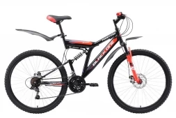 Велосипед Black One Phantom FS 26 D чёрный/красный/белый 16&quot;