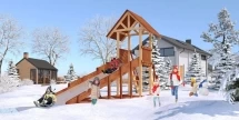 Зимняя деревянная горка TORUDA Север-5 (скат 5 м)