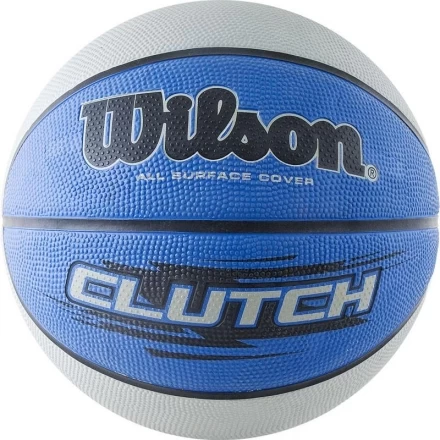 Мяч баскетбольный WILSON Clutch 295, размер 7, резина, бутил. камера,  сине-черно-серый, фото 1