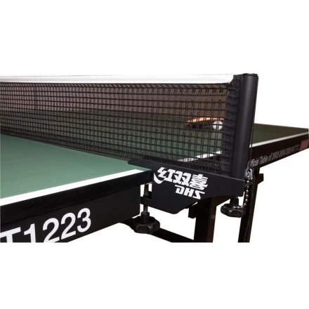 Сетка для наст. тенниса DHS P145 ITTF,в компл.с мет.стойками,ITTF Ap,измерит.высоты, синяя, фото 1