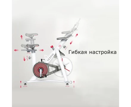 Велотренажер Yesoul Smart M1 WHITE с пульсометром, фото 2