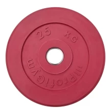 Диск «Profigym» тренировочный обрезиненный 25 кг цветной 51 мм (металлическая втулка)   ДТРЦ-25/51 
