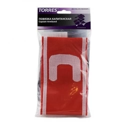 Капитанская повязка &quot;TORRES&quot;, нейлон, безразмерная, красно-белый, фото 2