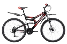 Велосипед Challenger Genesis Lux FS 26 D черно-красный 16''