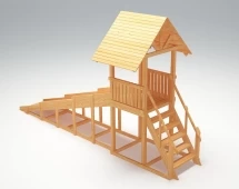 Зимняя деревянная горка “Зима wood”-5