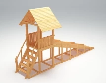 Зимняя деревянная горка “Зима wood”-5