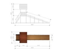 Зимняя деревянная горка “Зима wood”-5