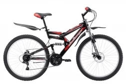 Велосипед Challenger Genesis Lux FS 26 D черно-красный 20''