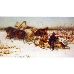 Нарды + Шашки Тульские &quot;Зимняя Охота&quot; средние