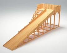 Зимняя деревянная горка “Зима wood”-6