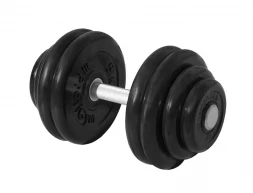  Гантель «PROFIGYM» неразборная с хромированной ручкой 43,5 кг, черная  ГНР-43,5