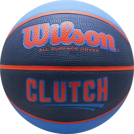 Мяч баскетбольный WILSON Clutch, р.7, сине-оранжевый, фото 1