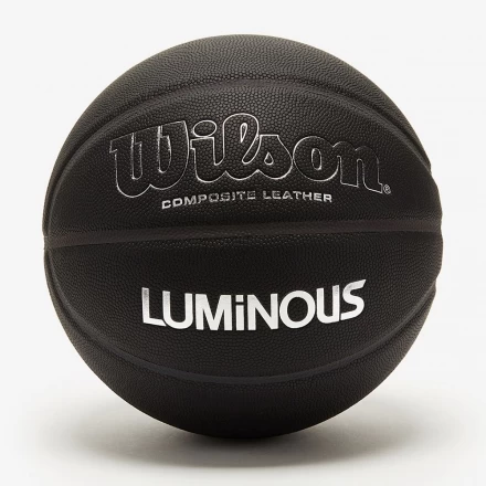 Мяч баск. WILSON NCAA Luminous, арт.WTB2027ID07, р.7, композит, бут.камера, черный, фото 1