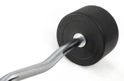 Штанга неразборная обрезиненная 50 кг Изогнутый гриф, фото 3