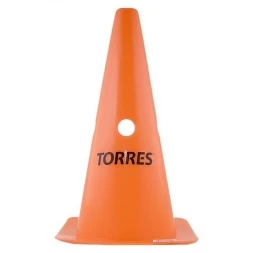 Конус трен. &quot;TORRES&quot; арт.TR1009, пластик, высота 30 см, с отв. для штанги TORRES, оранжевый