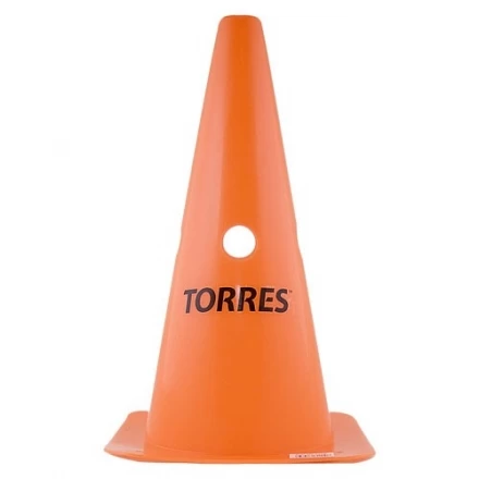 Конус трен. &quot;TORRES&quot; арт.TR1009, пластик, высота 30 см, с отв. для штанги TORRES, оранжевый, фото 1