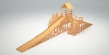 Зимняя деревянная горка &quot;Зима Wood&quot;-11