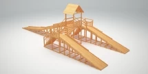Зимняя деревянная горка &quot;Зима Wood&quot;-11