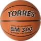 Мяч баск. &quot;TORRES BM300&quot; арт.B02013, р.3, резина, нейлон. корд, бут. камера, темнооранж-черн