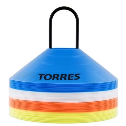 Фишки для разметки поля &quot;TORRES&quot; арт.TR1006, усеч. конусы, пластик, комп. из 40 шт, 4 цвета, фото 1