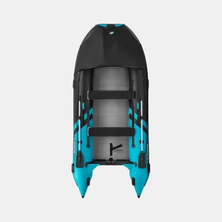 Gladiator C 400 AL ACTIVE Черно-бирюзовый моторная лодка ПВХ Алюминиевый пайол, фото 5