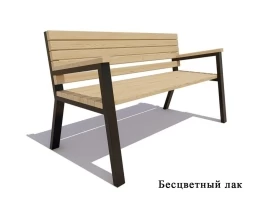 Садово-парковая скамейка «Гамбург», Лиственница 1,2 м, фото 2