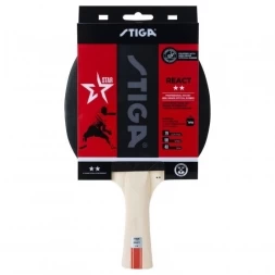 Ракетка для н/т Stiga React WRB 2**, арт.1212-8418-01, для тренир., накладка 1,9 мм,ITTF, кон. ручка