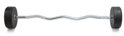 Штанга неразборная обрезиненная 7,5 кг Изогнутый гриф, фото 4